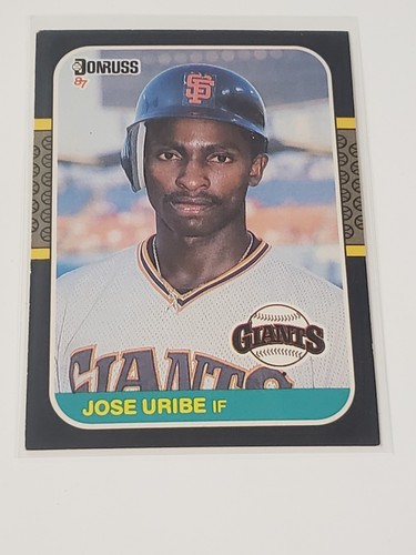 MLB 1987 Jose Uribe #436 Error Baseball Card Wrong DOB Giants NM Donruss Rare - Picture 15 of 15