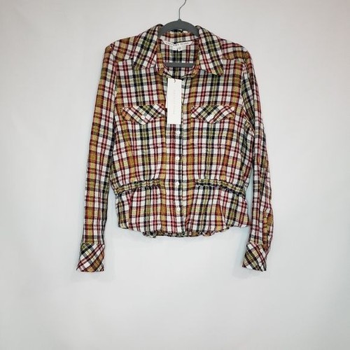 NWT Veronica Beard Shania Plaid Top Size 10 - Picture 2 of 12