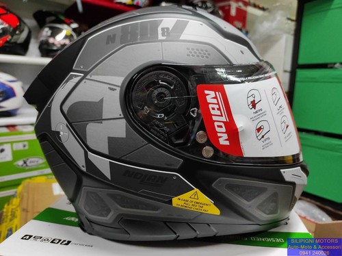 Casco Integrale NOLAN N80-8 STARSCREAM N-COM 32 FlatBlack OMOLOGAZIONE ECE 22-06 - Foto 5 di 12