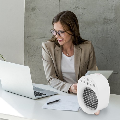 Mini Air Conditioner Fan Desktop Water Mist Rechargeable Cooling Humidifier Fan - Picture 13 of 13