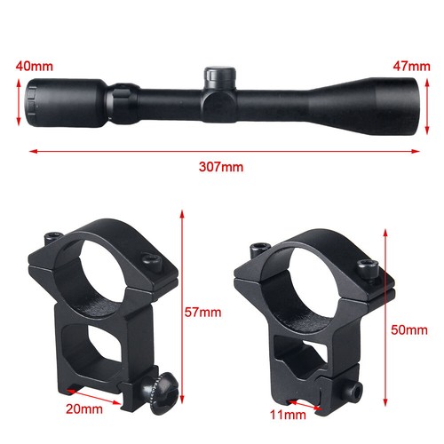 3-9x40 EG Hunting Rifle Scope Red & Green Illuminated Mil-dot Optical Scope - Picture 5 of 12