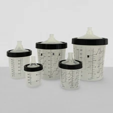Disposable Paint Cup with Lids and Liners, 100ml, 190 Micron, Universal