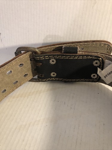 Leather Weight Lifting Belt Large 32”/42” Waist Great Belt - Picture 4 of 9