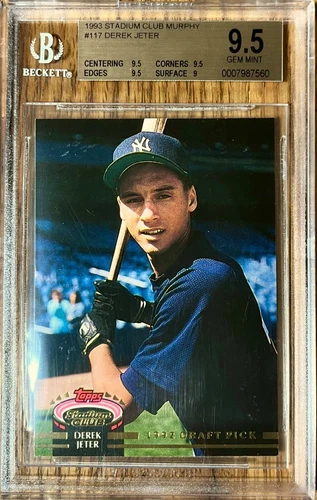 1993 Stadium Club Murphy #117 Derek Jeter - RC BGS 9.5
