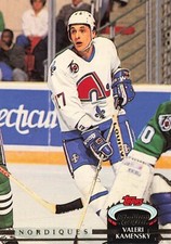 VALERI KAMENSKY 1992 Topps Stadium Club #344 Quebec Nordiques RC Hockey Card