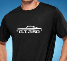 1965-66 Shelby GT350 Mustang Classic Outline Design Tshirt NEW FREE SHIPPING