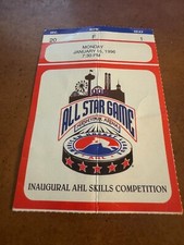 1996 AHL All Star Classic Inaugural AHL Skills Competition Hockey Ticket Hershey