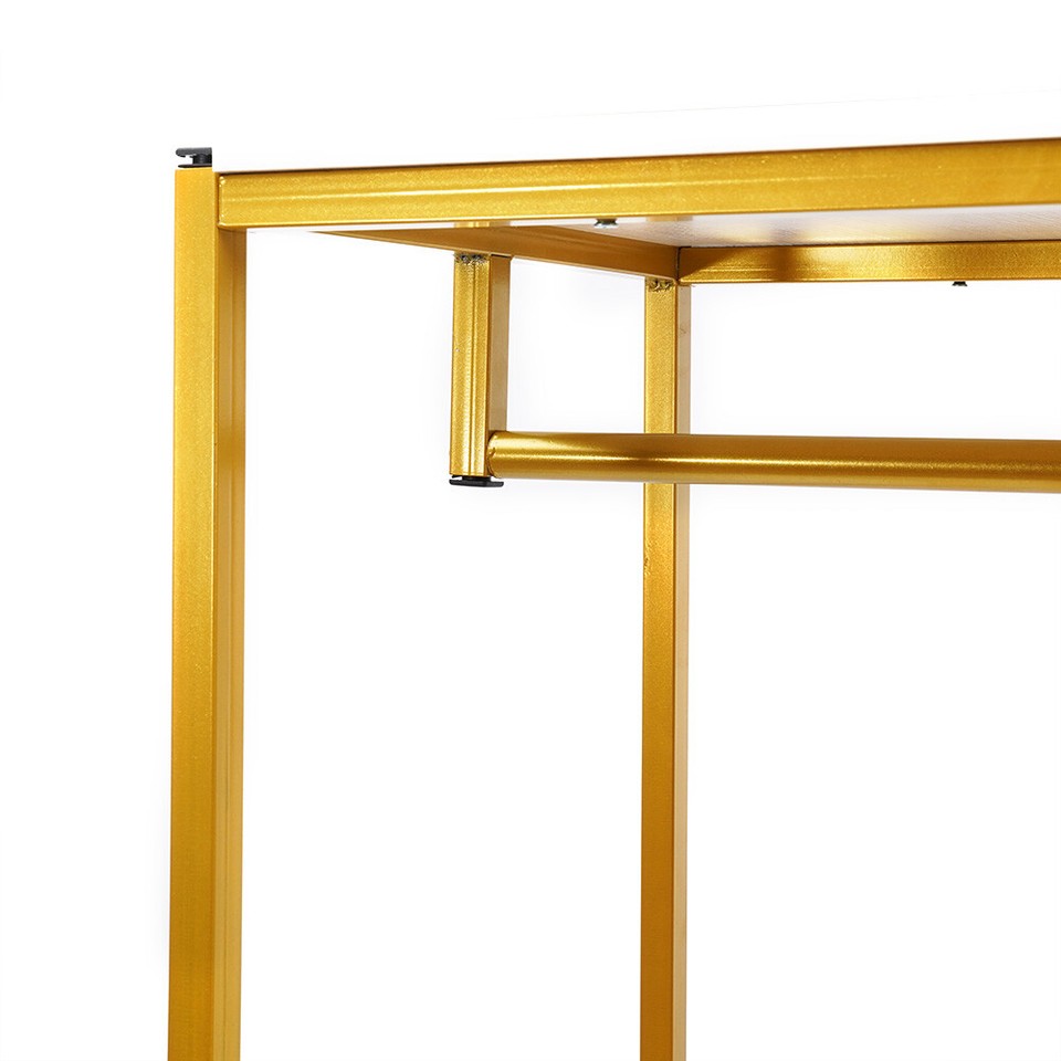 74.8" Metal Garment Rack Store Clothing Stand Clothes Rack w/ Shoe