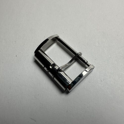 Eberhard 22mm steel clasp buckle leather bracelet - Bild 1 von 2