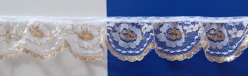 3 Yards Metallic or Iridescent 2" - 5" Wide Ruffled/Gathered Lace Choices - Picture 11 of 15