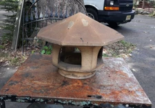 Antique Terracotta Architectural Element Chimney Top Pagoda Form Garden