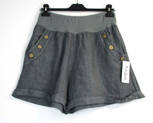 LagenLook Ladies 100% Linen Shorts/Hot pants 10 Colours One Size:Regular - Picture 13 of 77