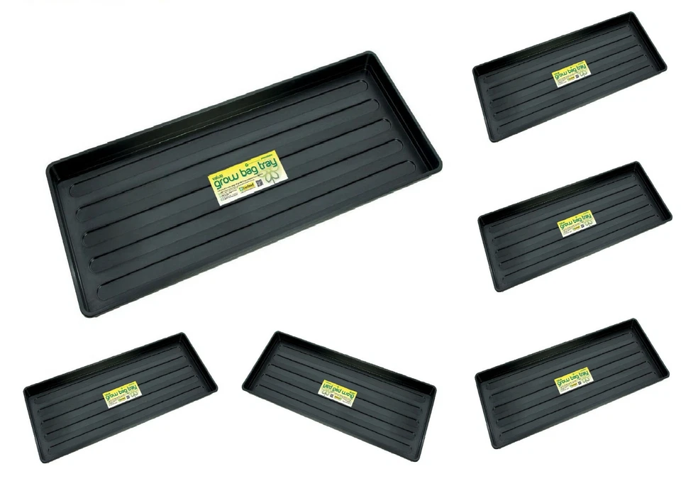New Plastic Grow Bag Growbag Tray Garden Plant Watering Trays Pack Of 1/2/4/5/10 - Image 2 of 3