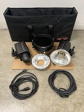 2x Photogenic Powerlight 1250 in Lighting Kit w/ Case Bag