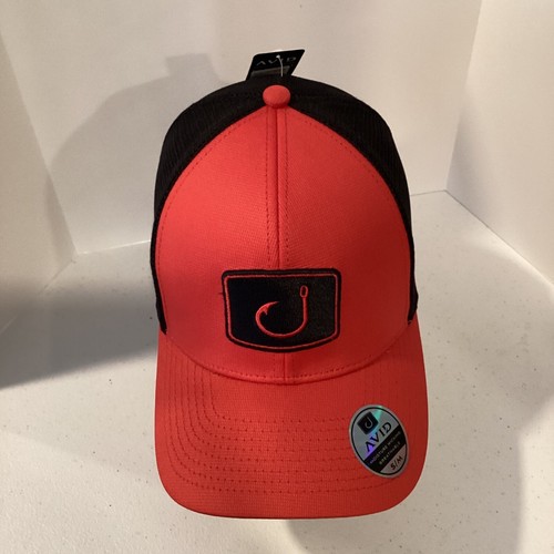 Avid Premium Fishing Products Dark Coral Iconic Trucker S/M Flexfit Cap Hat $29 - Picture 2 of 7