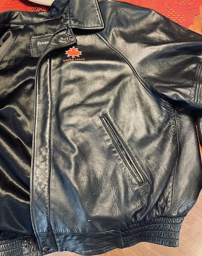 RARE Vintage Maple Leafs Roger Edwards Leather/Suede Jacket XL - Picture 6 of 9