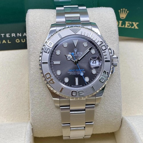 Rolex Yacht-Master 37mm 268622 Platinum Steel Rhodium Dial Automatic Watch - Picture 2 of 6