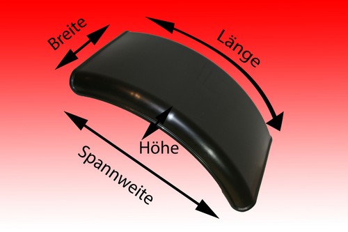 Kotflügel viertelkreis 450x700 mit Halter Anhänger Auflieger Traktor universal - Bild 2 von 2