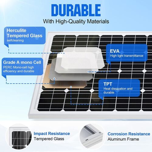 300W Solar Panel 12V Mono 300Watt Caravan Camping Home Battery Charging Power - Picture 4 of 21