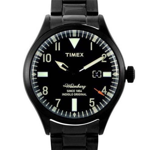 Timex Waterbury schwarz 41 mm Edelstahl Armband schwarz Uhr TW2R25200 - Bild 8 von 11