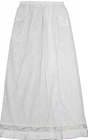 HALF SLIP Satin Elasticated Waist 70cm Long WHITE Lace Trim JD COLLECTION 12-14