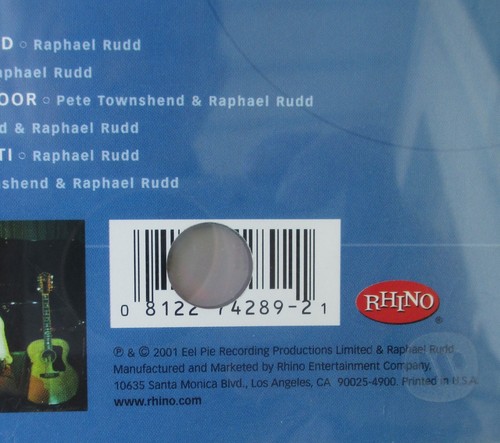 Pete Townshend & Raphael Rudd The Oceanic Concerts CD Rhino Promo R2 74289  VG - Picture 4 of 4