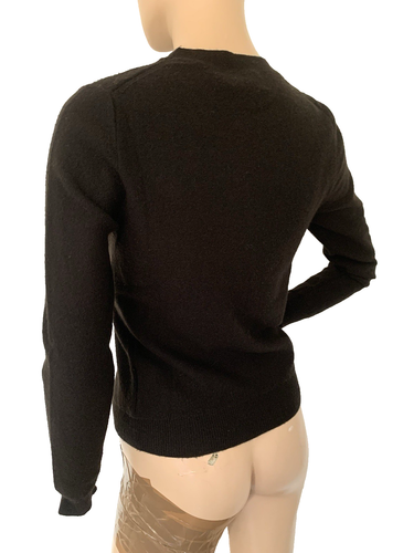 ERIC BOMPARD £285 Pure Cashmere Brown Slim Fit Floral Jumper Sweater SMALL BNWT - Picture 9 of 15