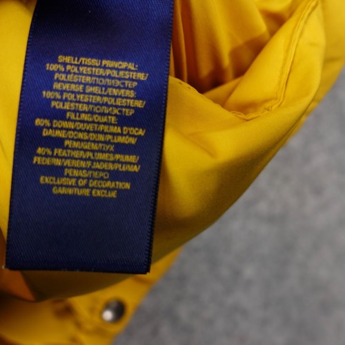 Polo Ralph Lauren Reversible Down Vest Boys Medium 10 12 Navy Yellow Pony R Logo - Picture 19 of 21