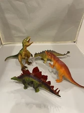 Plastic Toy Dinosaurs Mixed Lot of 9 Various Sizes Brands