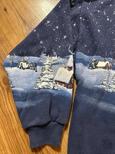 Raro Vintage anni '80 '90 BRUTTO NATALE Angeli Custodi Natale Vacanze Vintage Albero Neve - Foto 4 di 10