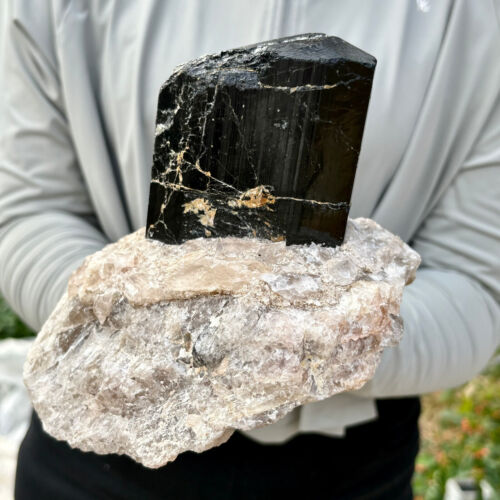 4.85LB Natural black tourmaline Crystal gemstone rough mineral specimen - Picture 6 of 13