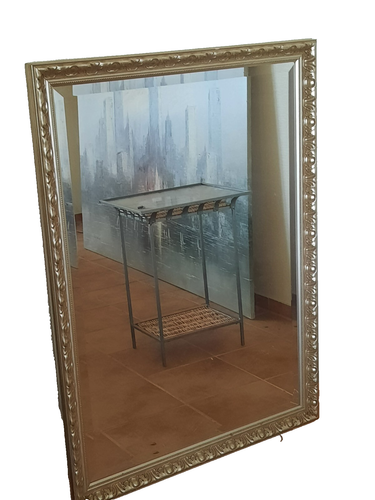 XXLPrunkspiegel, dezent goldener Holzrahmen, 110 cm Höhe, 80 cm Breite, 67147 - Bild 7 von 7