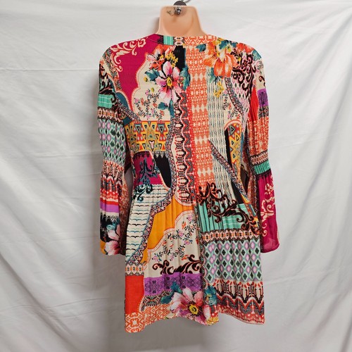 Spense Preshrunk Button Up Top Blouse Shirt Women Size XL Multicolor - Picture 6 of 11