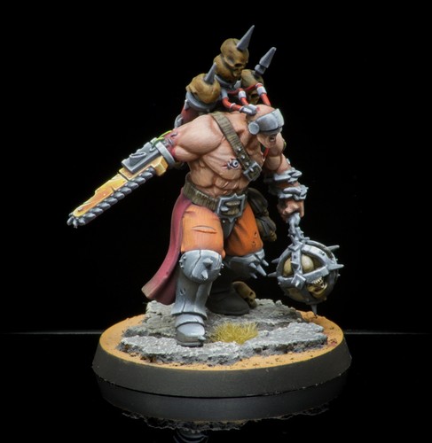 Pro Painted Necromunda Helot Cult Champion With Chain Sword And Flair - Picture 6 of 6