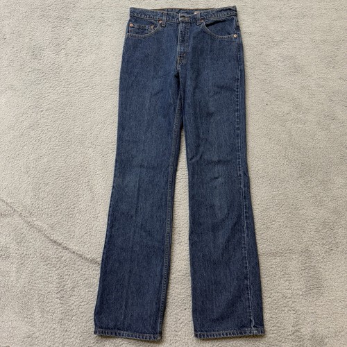 De colección Levis Para Hombres 32x35 Azul 517 Bootcut Naranja Pestaña Años 90 Hecho en EE. UU. No Lavado - Imagen 5 de 13