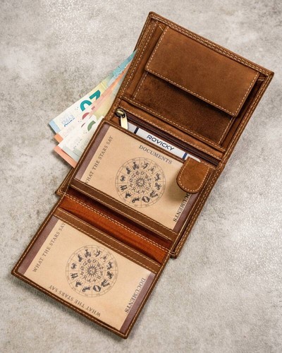 Large men's nubuck leather wallet - Always Wild - Picture 7 of 11