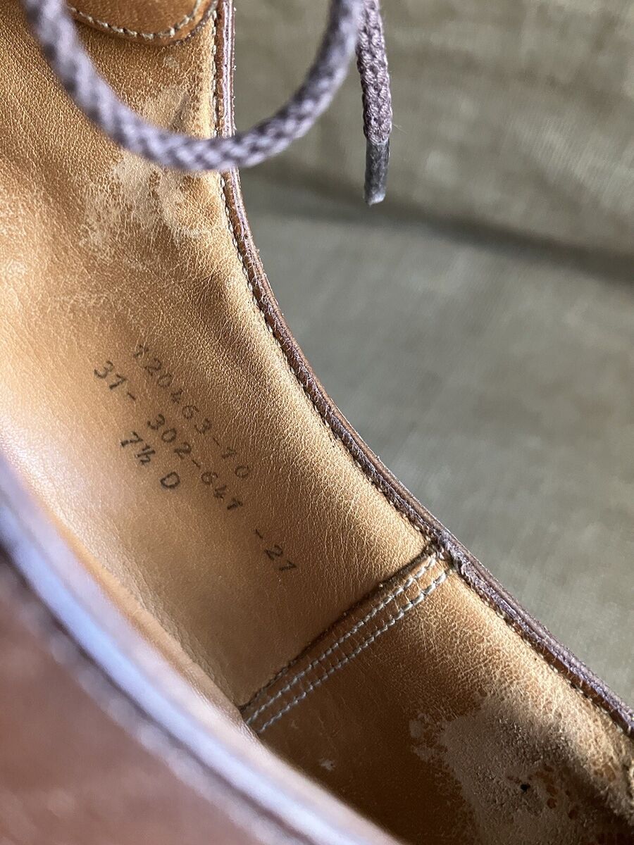 J.M. WESTON 641 Men's Brown Leather Golf Derby Shoes Size UK J.M. WESTON 641 Men's Brown Leather Golf Derby Shoes Size UK