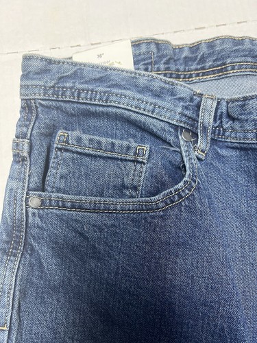 Cotton On Buckley Straight Jeans Herren 36x31 Medium Wash Blau Denim Cowboy - Bild 6 von 18