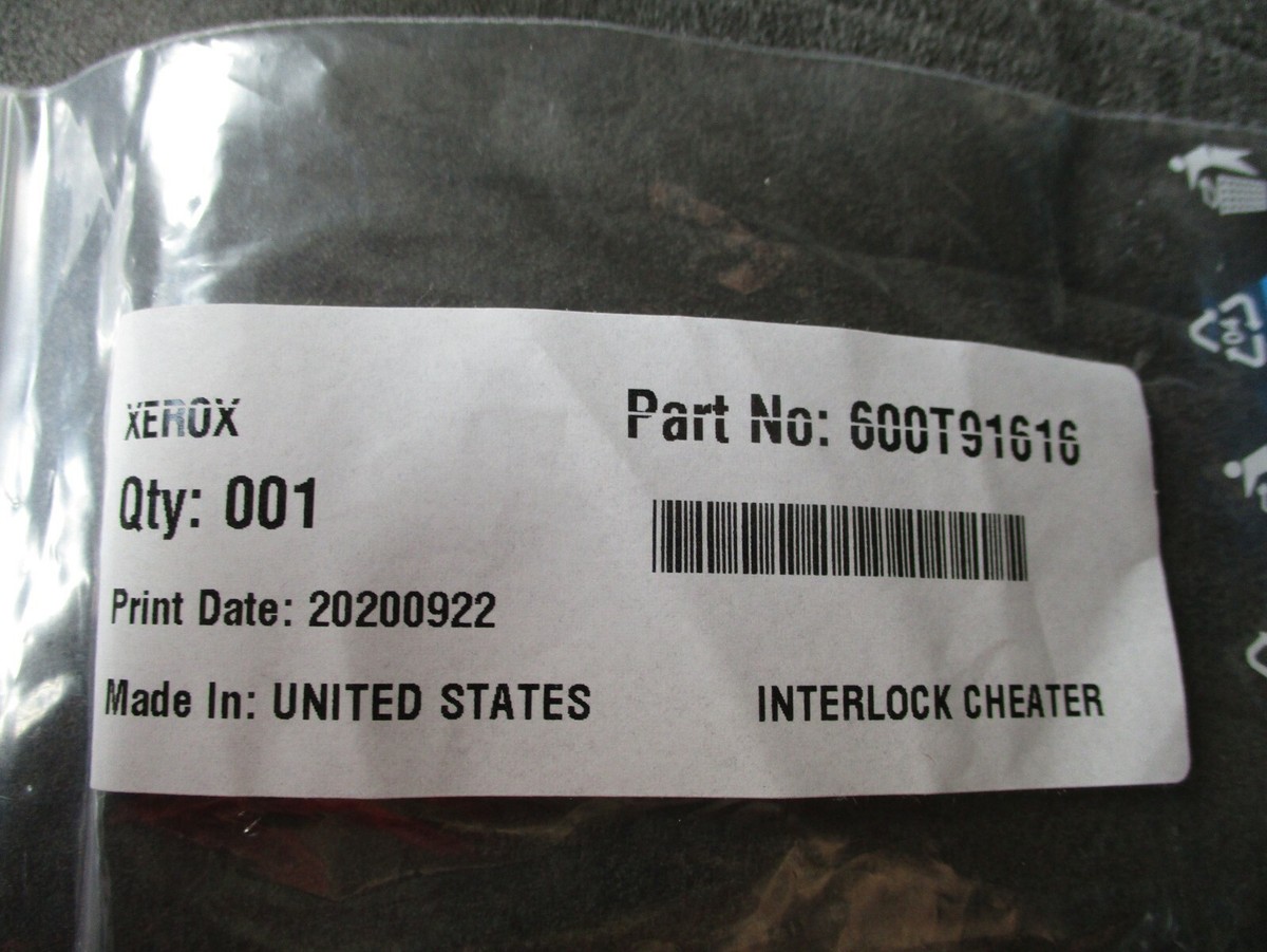 GENUINE ORIGINAL OEM XEROX 600T91616 INTERLOCK CHEAT GENUINE ORIGINAL OEM XEROX 600T91616 INTERLOCK CHEAT