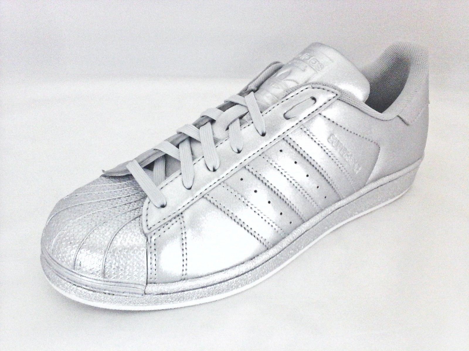 Women's Adidas Originals Superstar Metallic Siver Sneakers Price reduction Women's Adidas Originals Superstar Metallic Siver Sneakers Price reduction