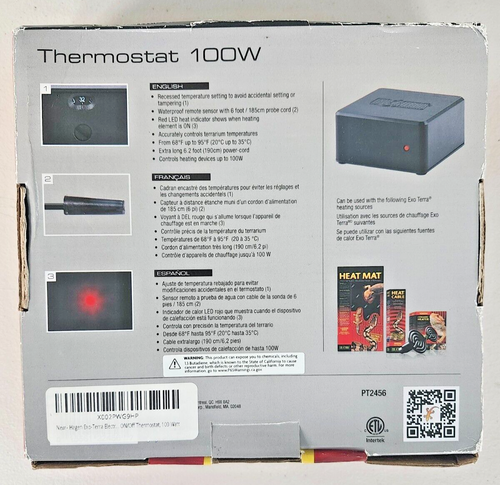 NEW - Exo Terra Thermostat - 100W - Electronic On|OFF, Free Shipping - Picture 2 of 3