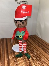 Christmas House Plush Boy Elf, Brown Skin Tone, 14  Inches Tall