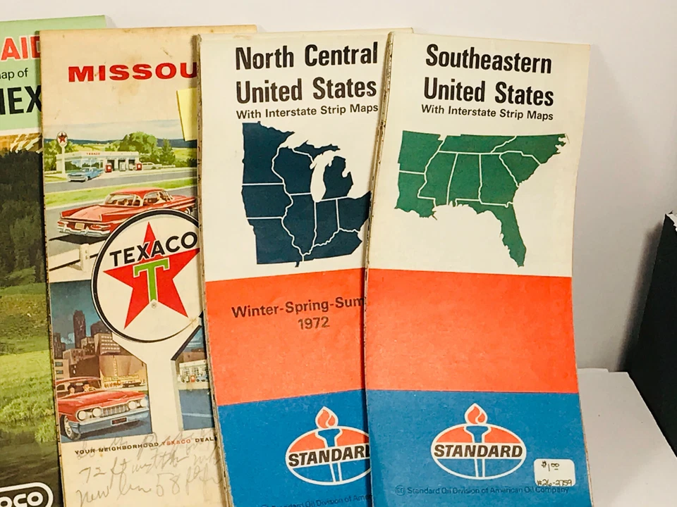 Lot VTG (20+) Gas Advertising Maps 50s 60s Esso Gulf Standard Oil Texaco Exxon - Image 4 of 4