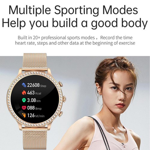 Women Smart Watch Pedometer Fitness Tracker Bluetooth Watch for iOS Android - Picture 10 of 16
