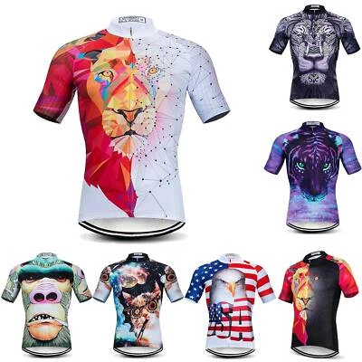 3D-Muster Fahrradtrikot Radtrikot Herren Kurzarm Rennrad Trikot  Reflektierend - Bild 1 von 4