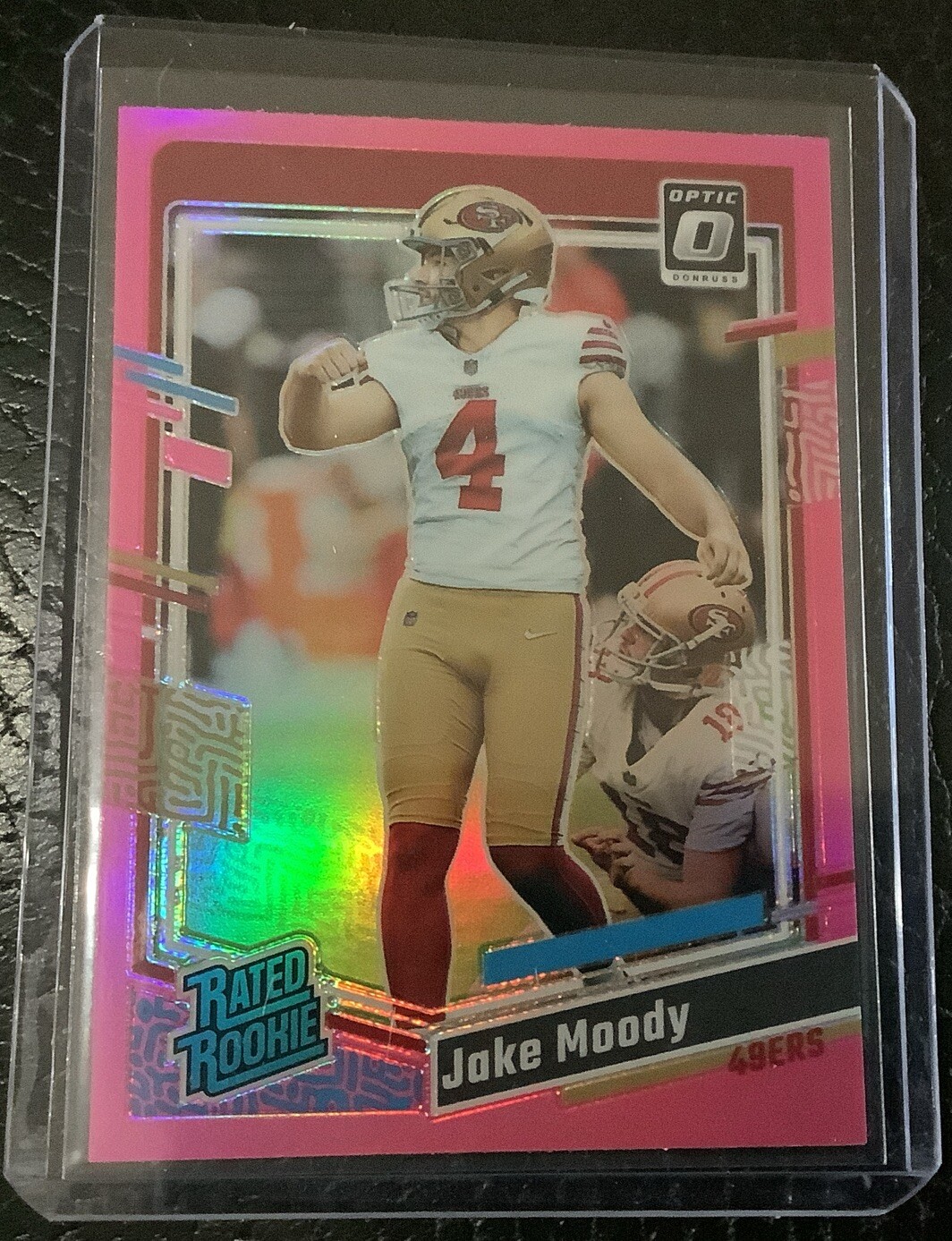 2023 Donruss Optic Jake Moody Pink Prizm Rated Rookie RC #289 San Fran 49ers 🍀