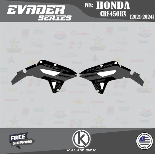 Kit Gráficos para Honda CRF450RX CRF 450RX (2021-2024) Evader - HUMO - Imagen 2 de 6
