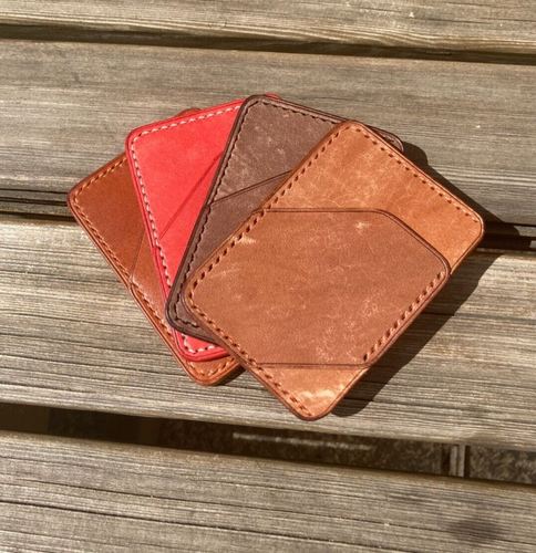 Geldbörse Braun Geldbeutel Wallet Portmonee echt Leder Handgemacht Portemonnaie - Picture 7 of 7