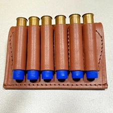 410 Shotgun Shell Holder Tan Leather
