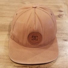 DC Shoes Hat Cap Snap Back Brown One Size Adjustable Round Circle Patch